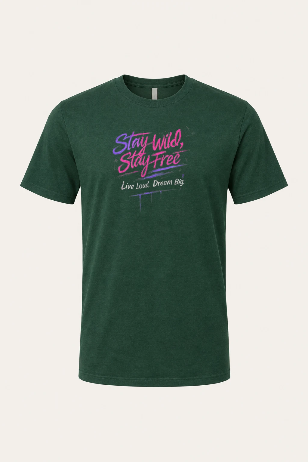 "Stay Wild Stay Free" Heavyweight Unisex Crewneck T-shirt | Gildan 5000