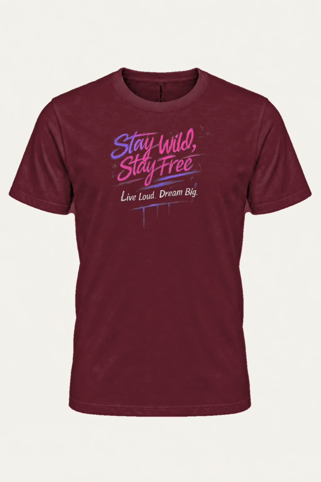 "Stay Wild Stay Free" Heavyweight Unisex Crewneck T-shirt | Gildan 5000