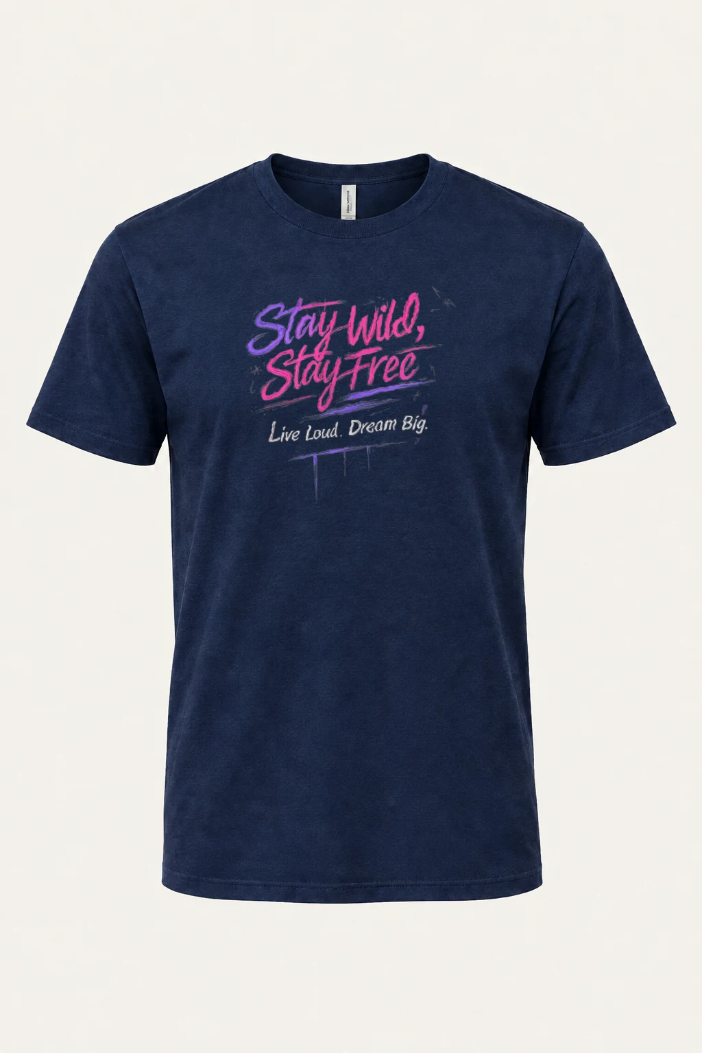 "Stay Wild Stay Free" Heavyweight Unisex Crewneck T-shirt | Gildan 5000