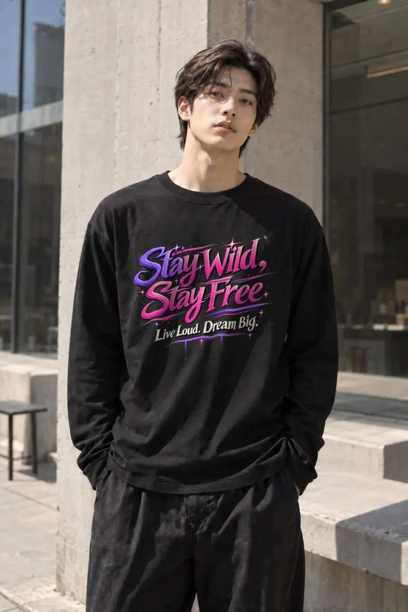 "Stay Wild Stay Free" Unisex Longsleeve T-shirt | Gildan 2400