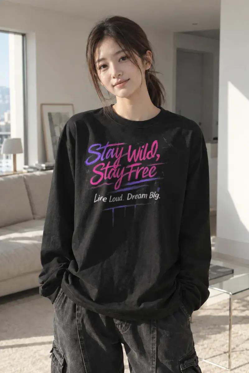 "Stay Wild Stay Free" Unisex Longsleeve T-shirt | Gildan 2400