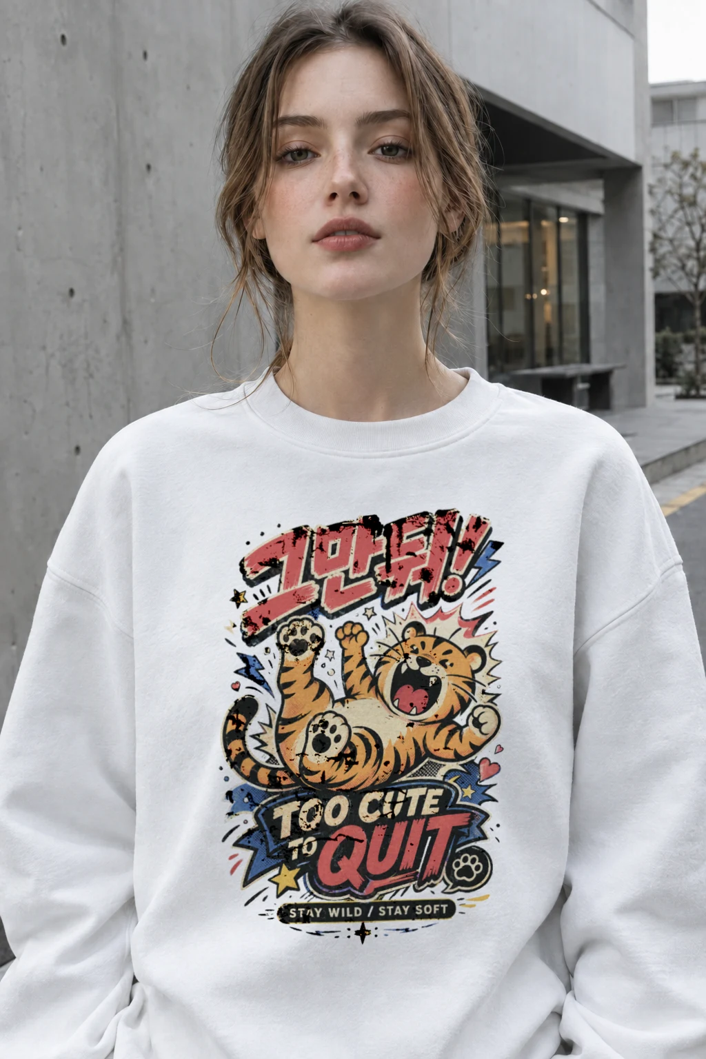 "Stay Wild Stay Soft" Heavy Blend Unisex Crewneck Sweatshirt | Gildan 18000