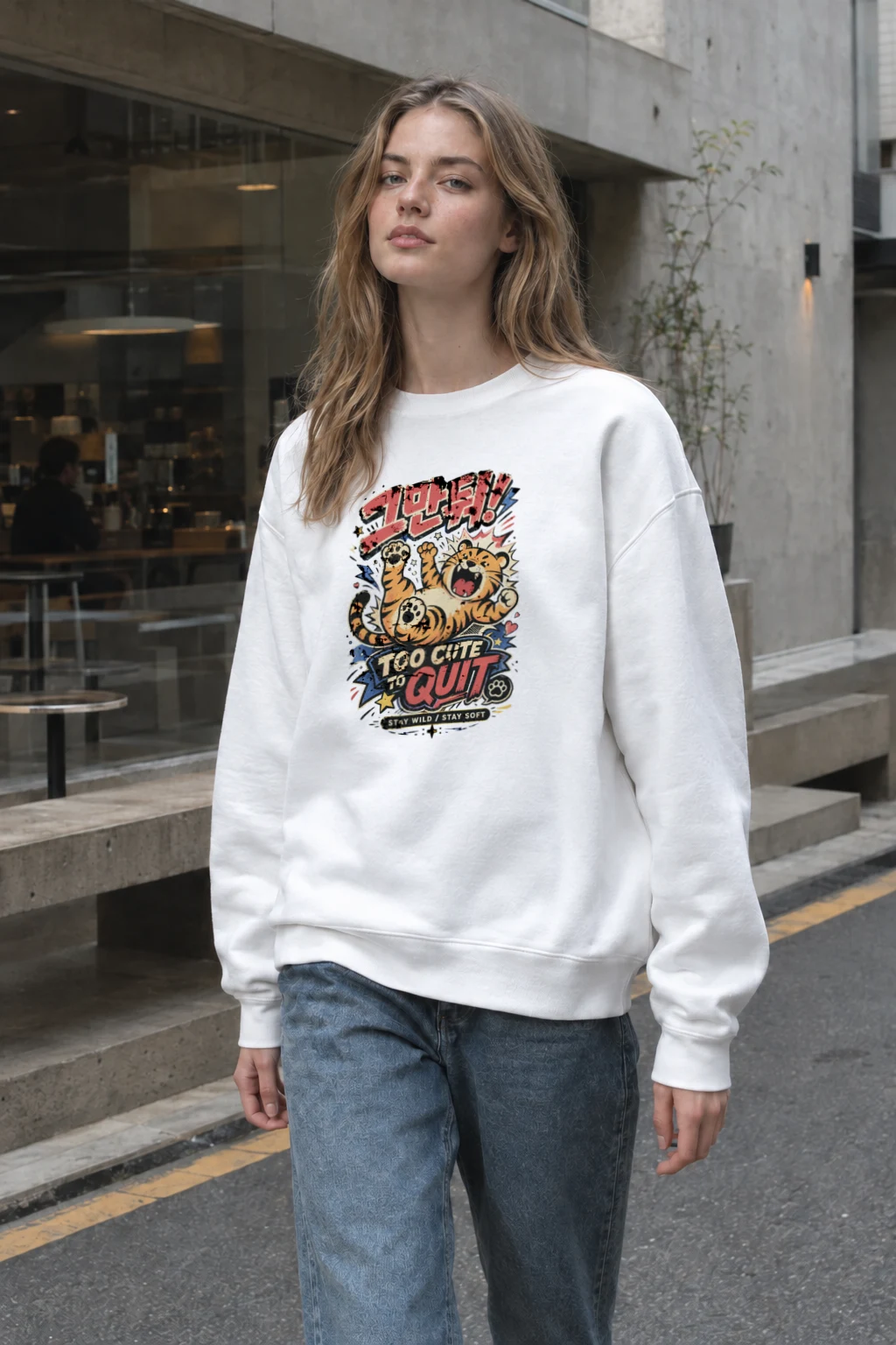 "Stay Wild Stay Soft" Heavy Blend Unisex Crewneck Sweatshirt | Gildan 18000
