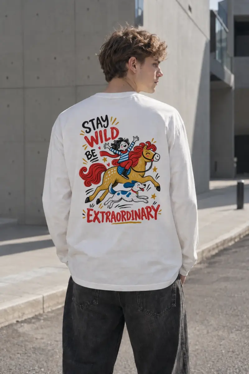 "Stay Wild" Unisex Longsleeve T-shirt | Gildan 2400
