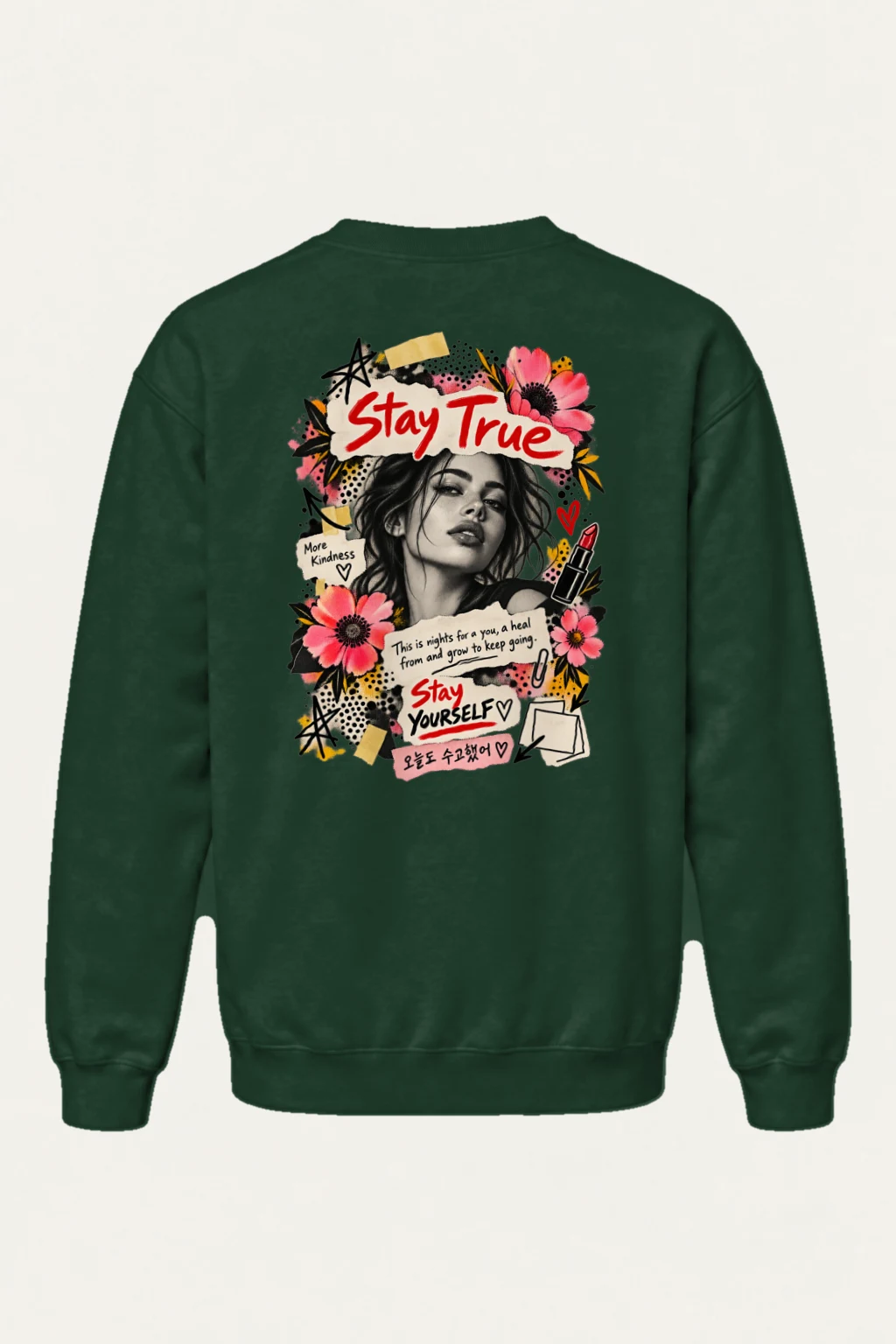 "Stay Yourself Bloom" Heavy Blend Unisex Crewneck Sweatshirt | Gildan 18000