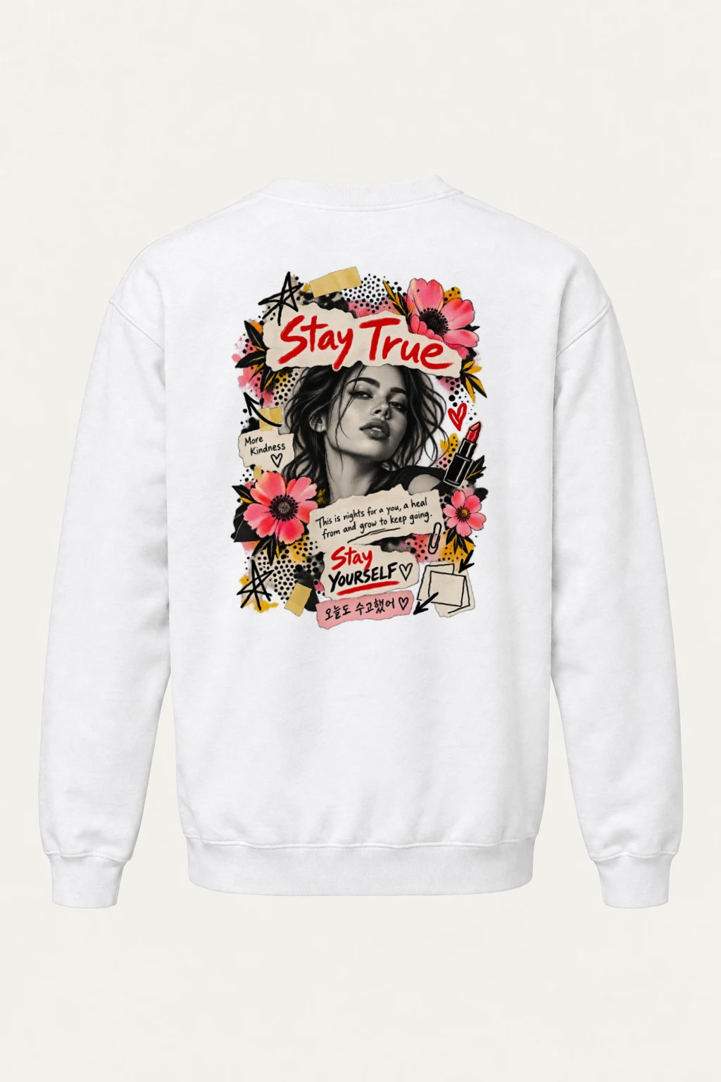 "Stay Yourself Bloom" Heavy Blend Unisex Crewneck Sweatshirt | Gildan 18000