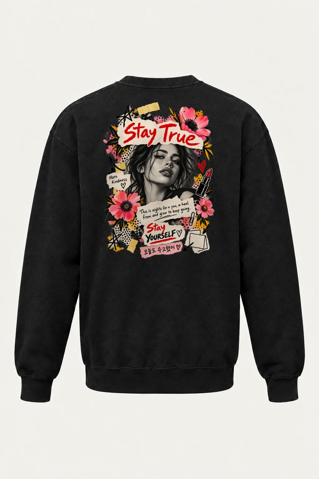 "Stay Yourself Bloom" Heavy Blend Unisex Crewneck Sweatshirt | Gildan 18000