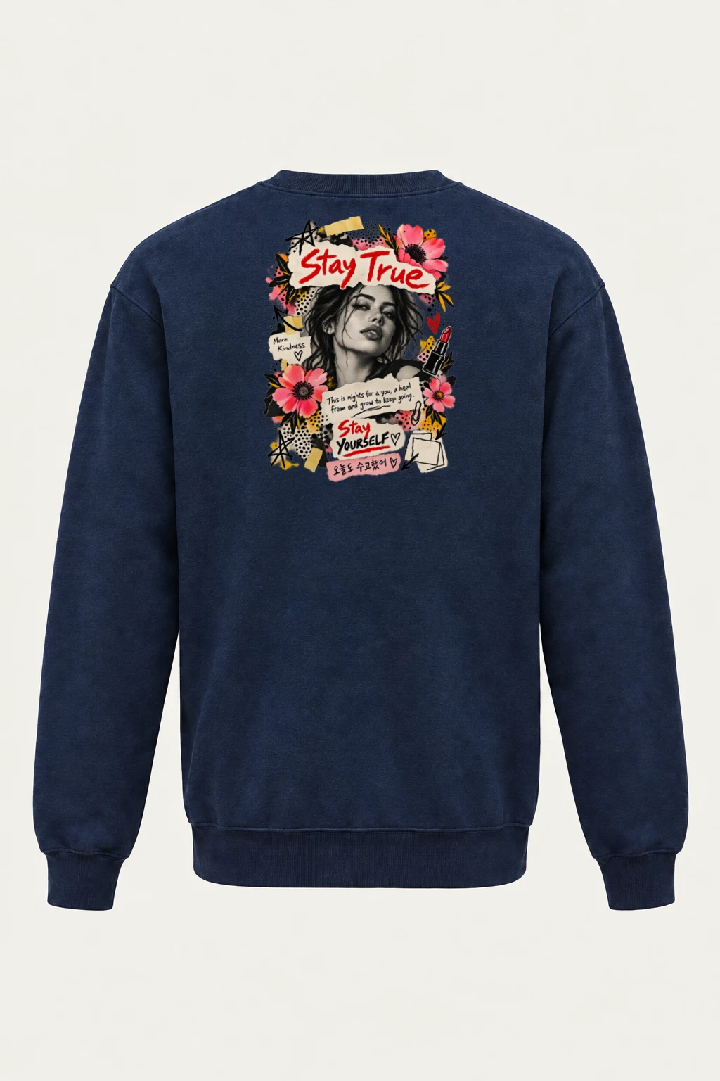 "Stay Yourself Bloom" Heavy Blend Unisex Crewneck Sweatshirt | Gildan 18000