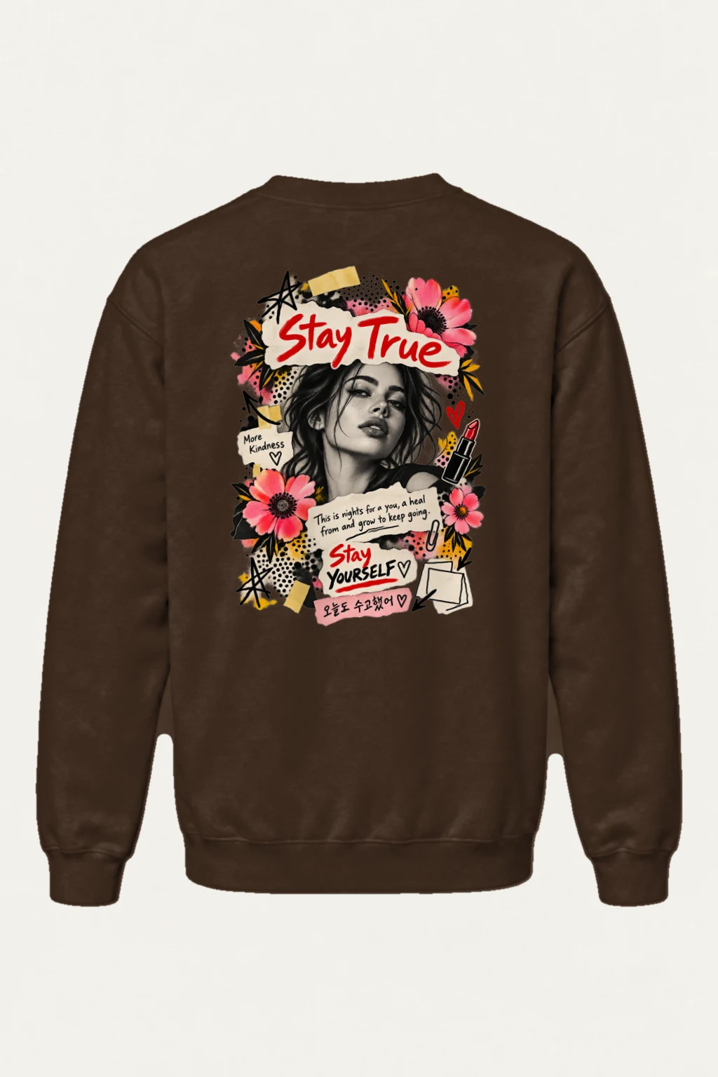 "Stay Yourself Bloom" Heavy Blend Unisex Crewneck Sweatshirt | Gildan 18000