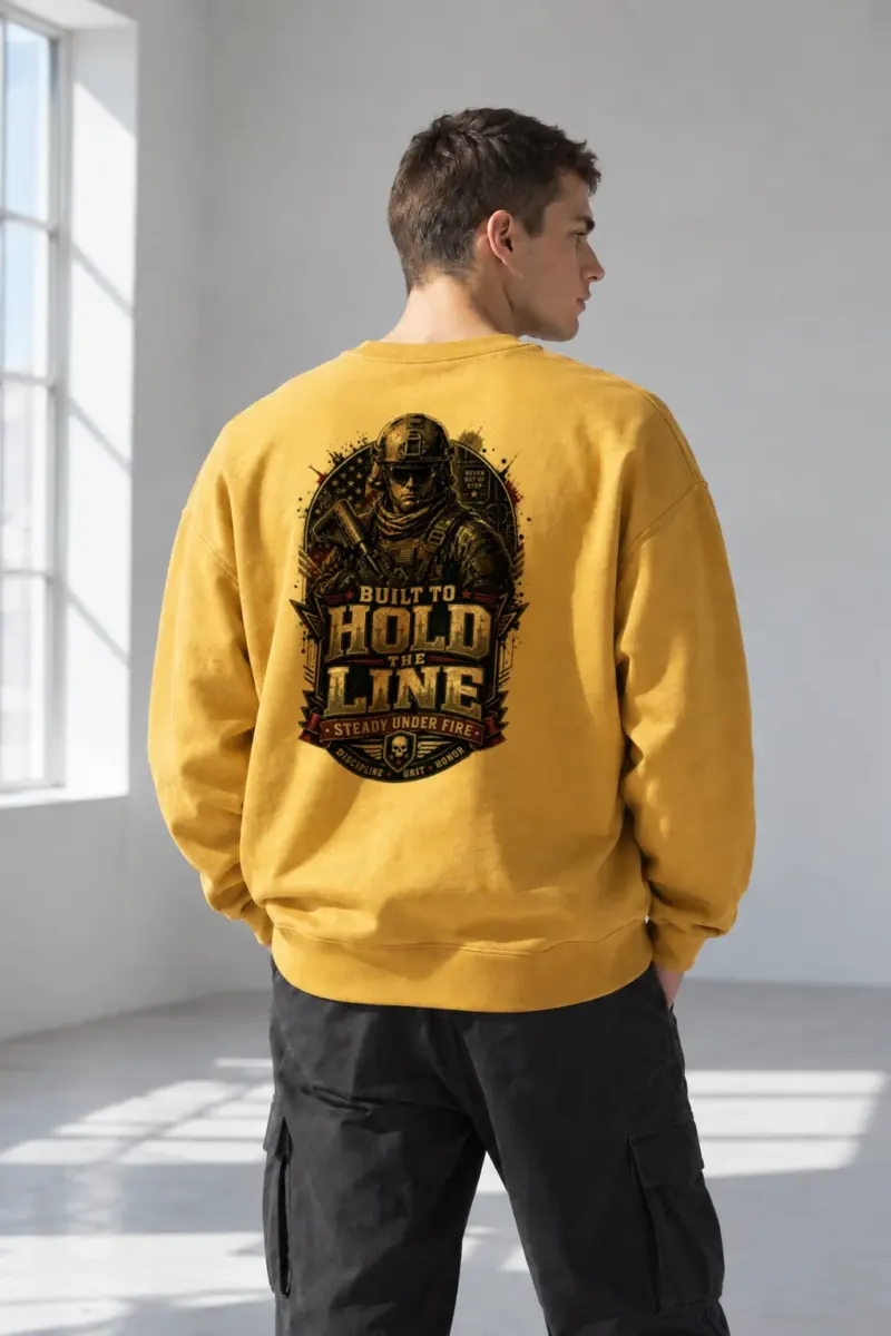 "Steady Under Fire" Heavy Blend Unisex Crewneck Sweatshirt | Gildan 18000