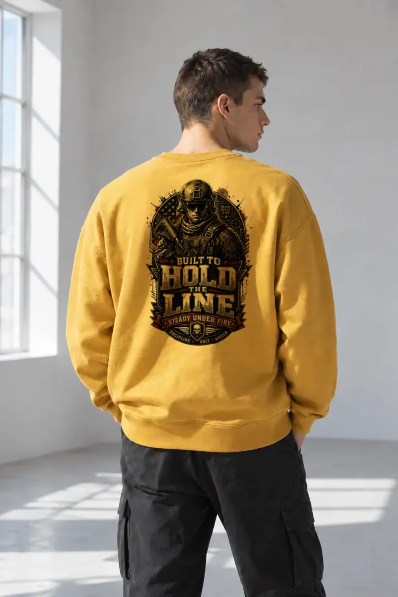 "Steady Under Fire" Heavy Blend Unisex Crewneck Sweatshirt | Gildan 18000