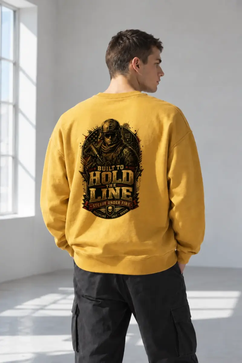 "Steady Under Fire" Heavy Blend Unisex Crewneck Sweatshirt | Gildan 18000