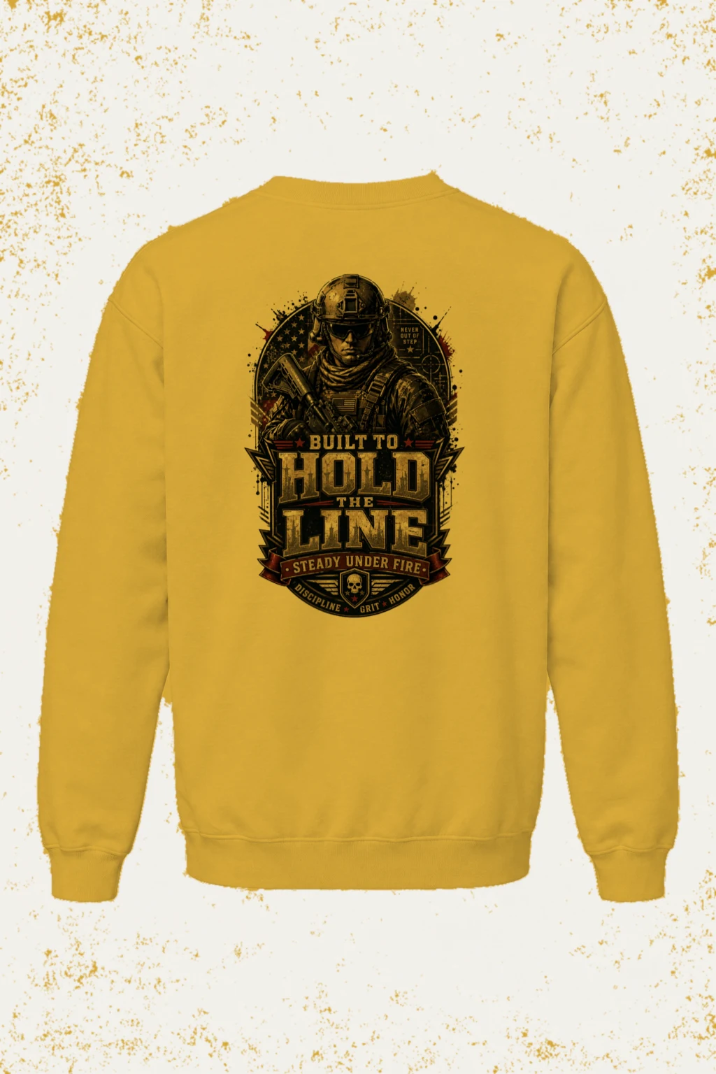 "Steady Under Fire" Heavy Blend Unisex Crewneck Sweatshirt | Gildan 18000