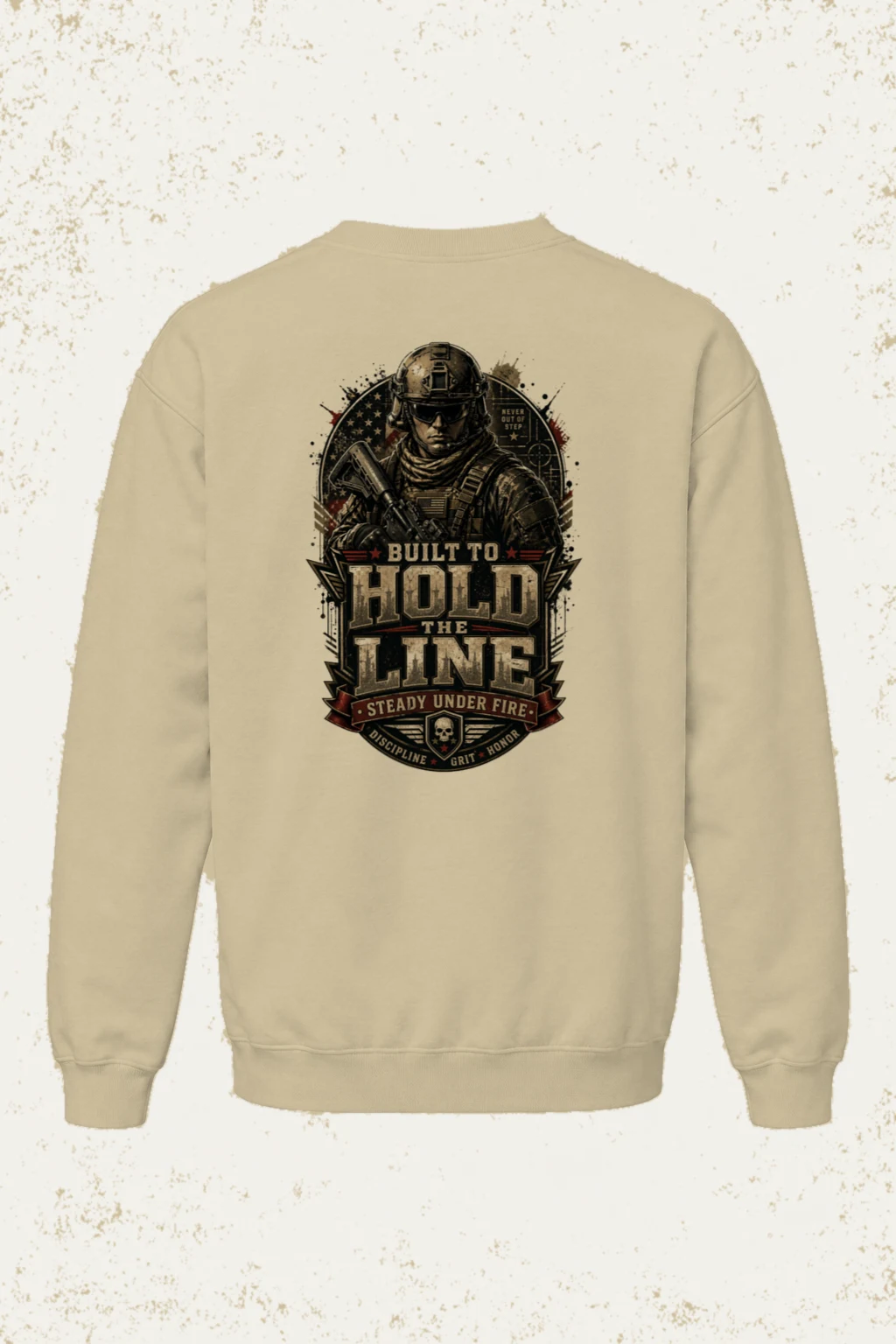 "Steady Under Fire" Heavy Blend Unisex Crewneck Sweatshirt | Gildan 18000