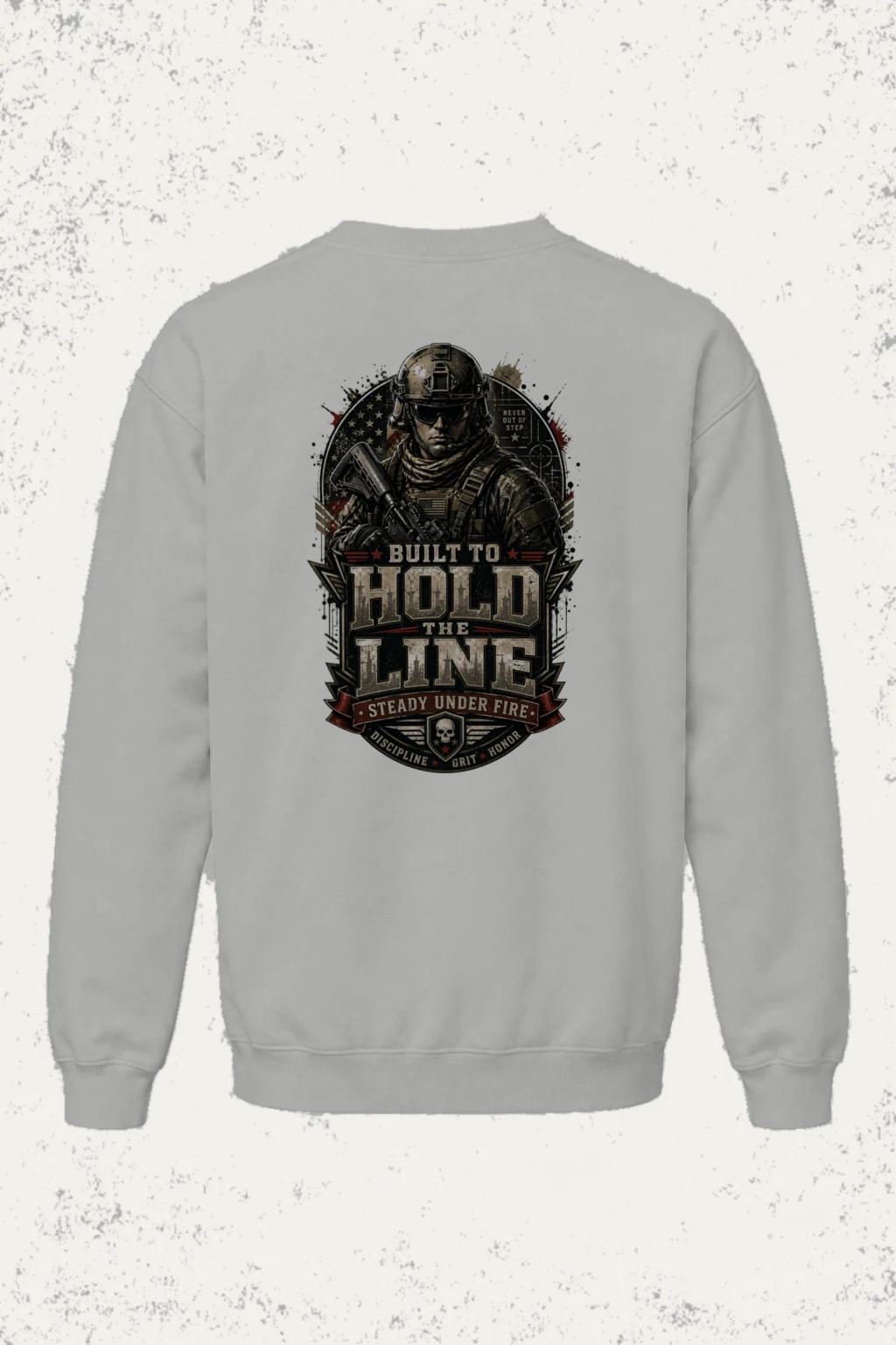 "Steady Under Fire" Heavy Blend Unisex Crewneck Sweatshirt | Gildan 18000