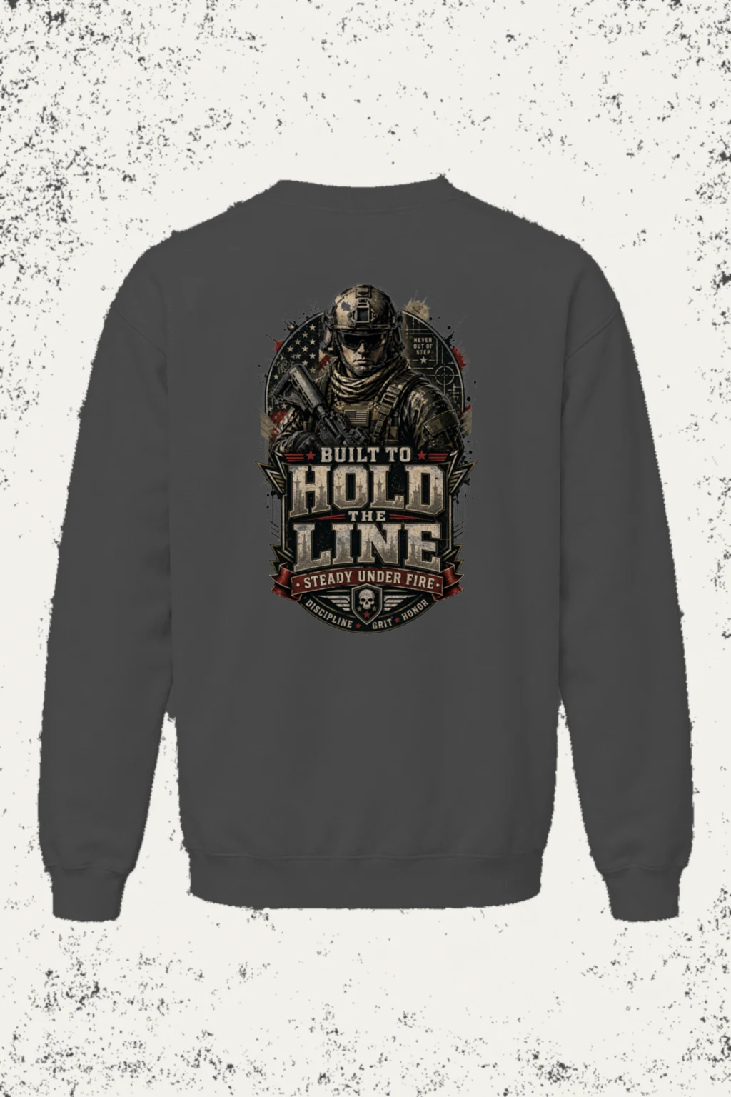 "Steady Under Fire" Heavy Blend Unisex Crewneck Sweatshirt | Gildan 18000