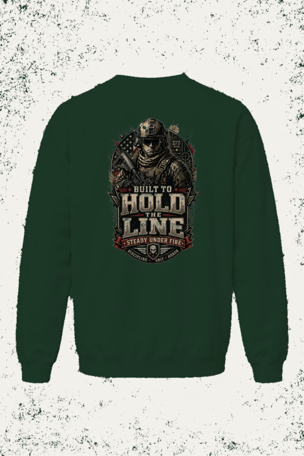 "Steady Under Fire" Heavy Blend Unisex Crewneck Sweatshirt | Gildan 18000