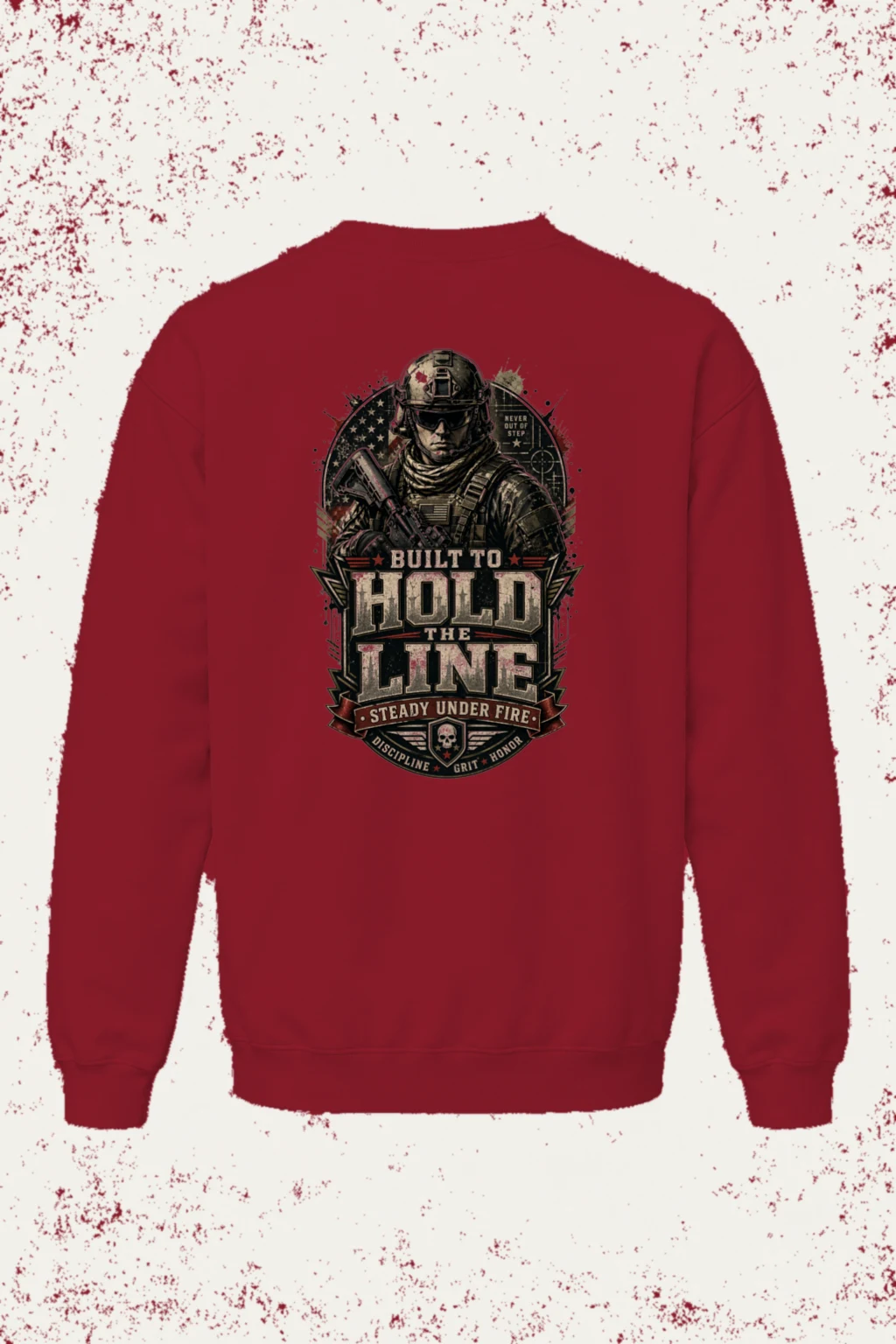 "Steady Under Fire" Heavy Blend Unisex Crewneck Sweatshirt | Gildan 18000
