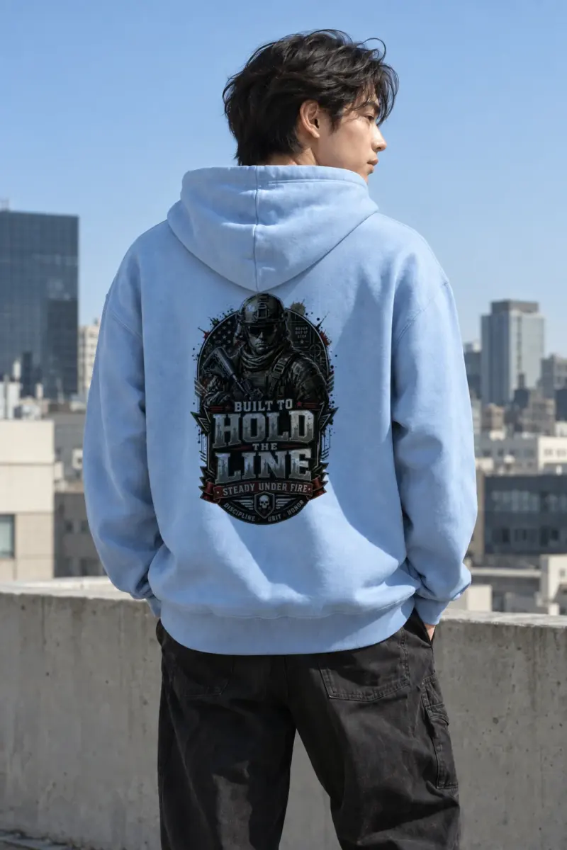 “Steady Under Fire” Heavy Blend Unisex Pullover Hoodie | Gildan 18500