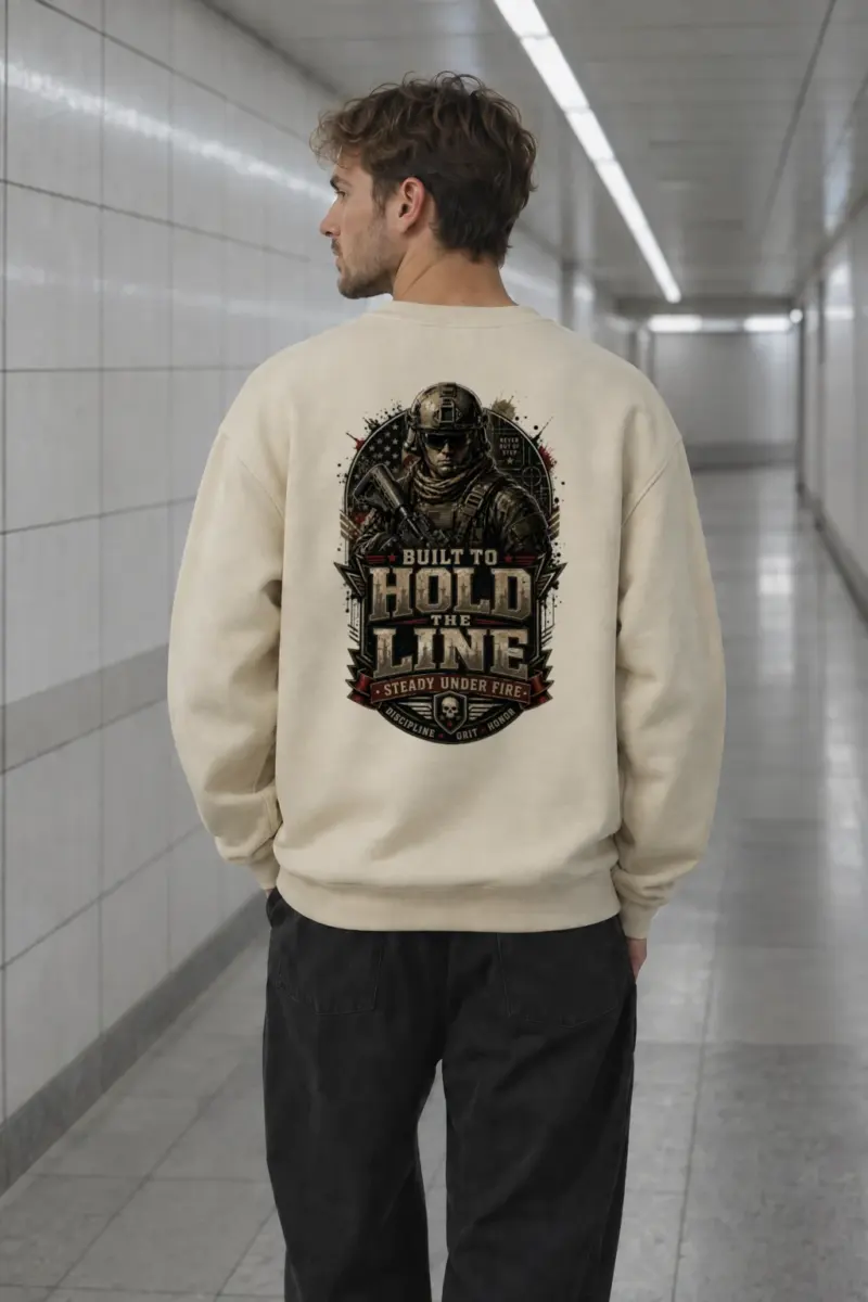 “Steady Under Fire” Unisex Sponge Fleece Crewneck Sweatshirt | Bella + Canvas 3901