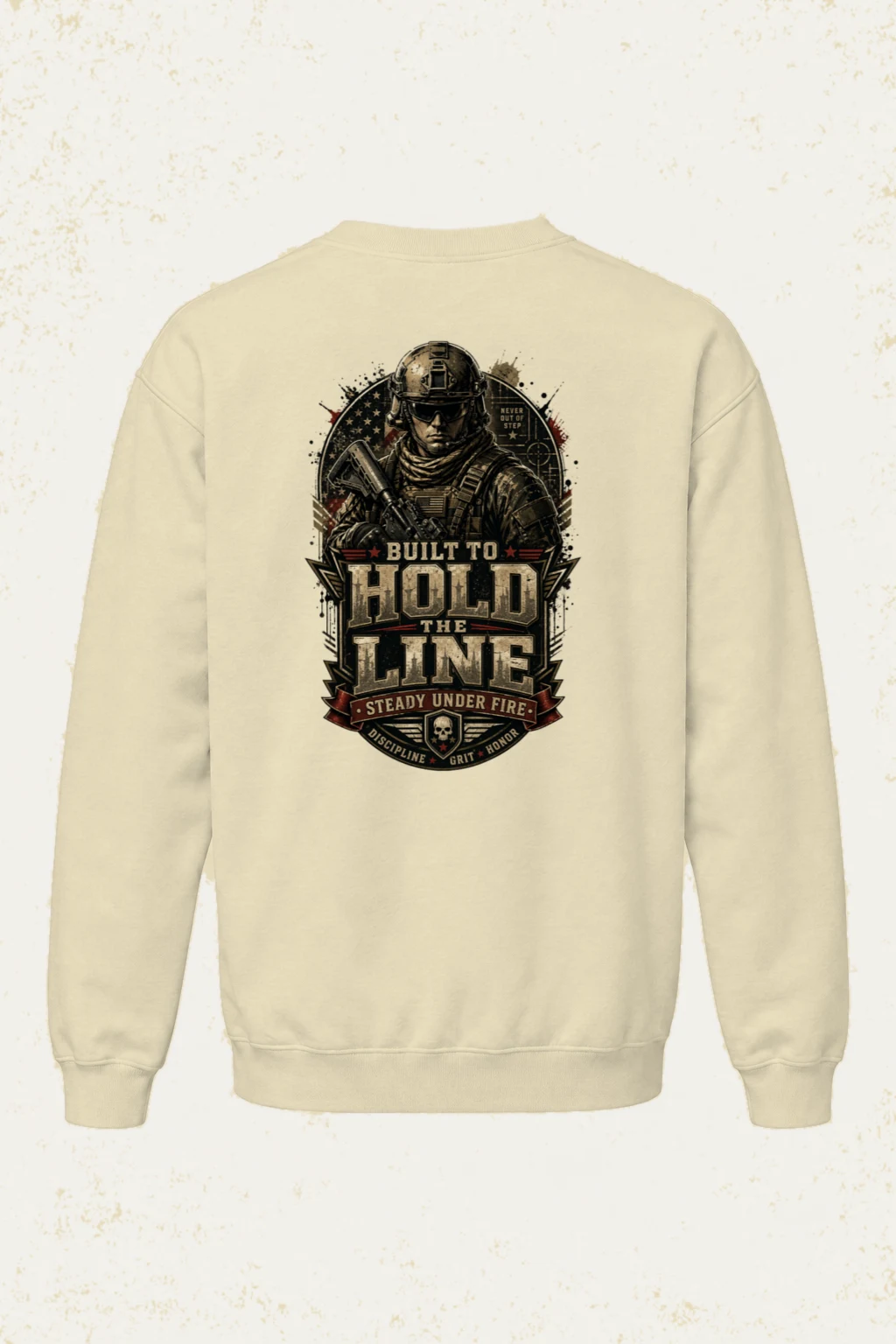"Steady Under Fire" Unisex Sponge Fleece Crewneck Sweatshirt | Bella + Canvas 3901