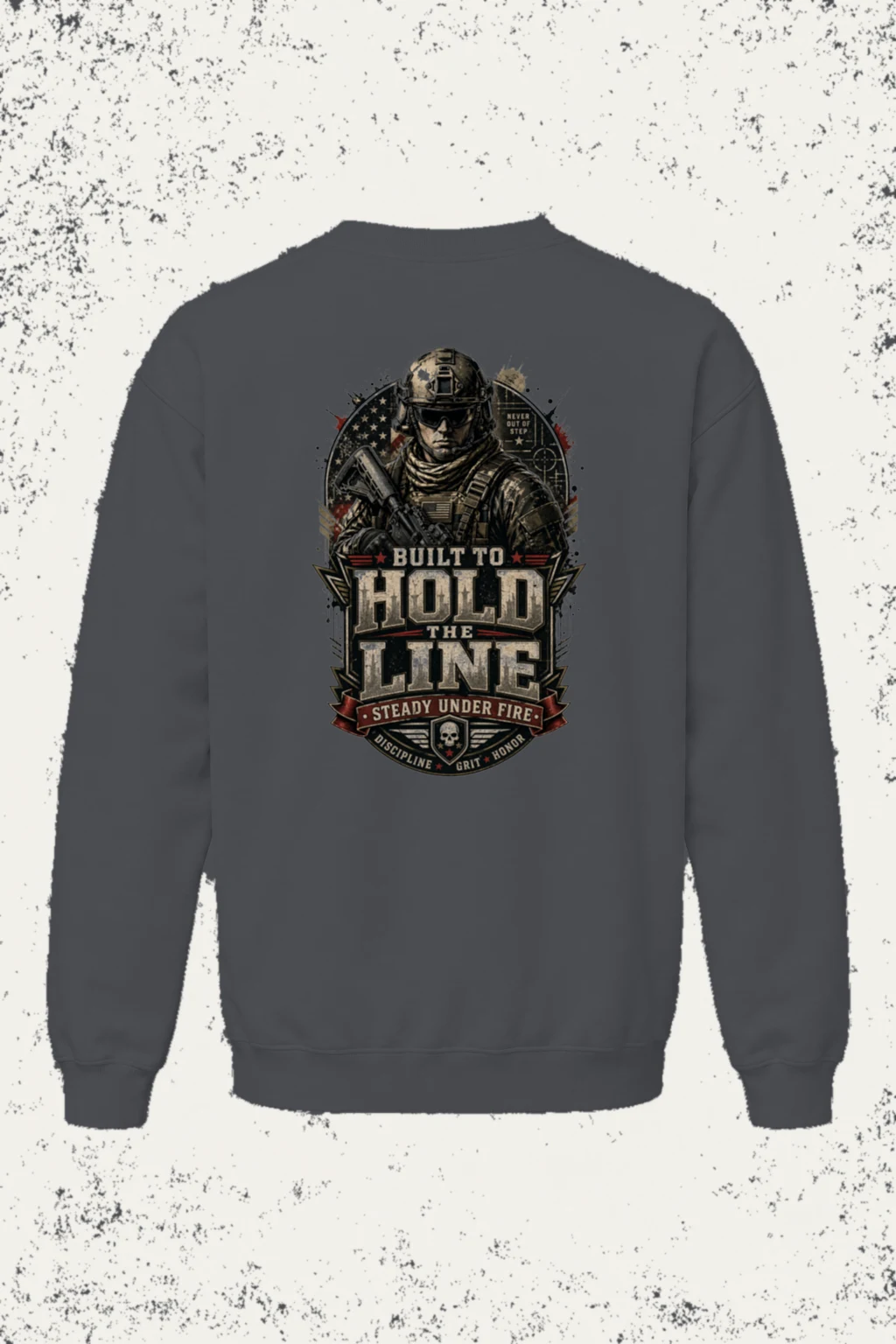 "Steady Under Fire" Unisex Sponge Fleece Crewneck Sweatshirt | Bella + Canvas 3901