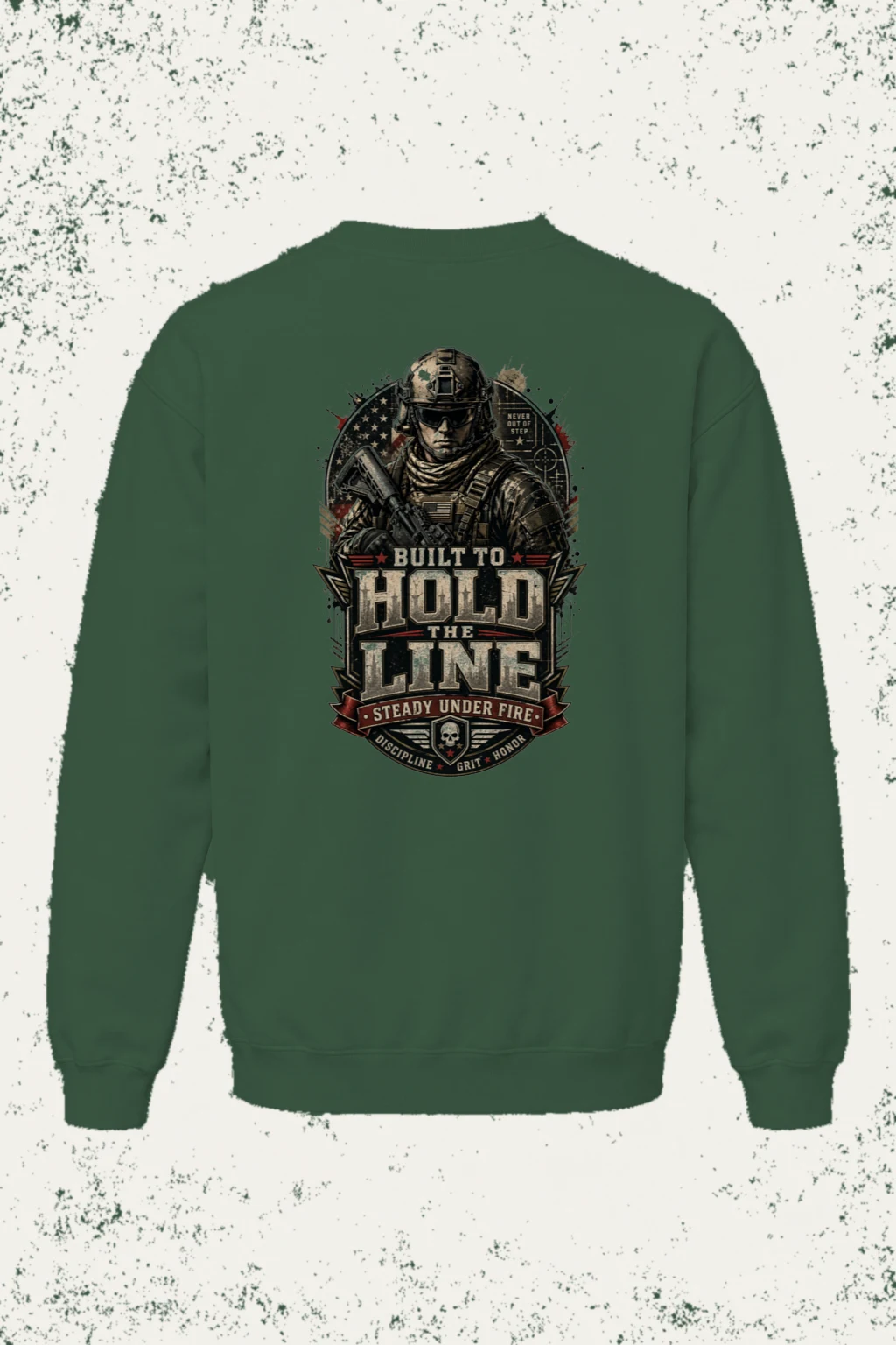"Steady Under Fire" Unisex Sponge Fleece Crewneck Sweatshirt | Bella + Canvas 3901