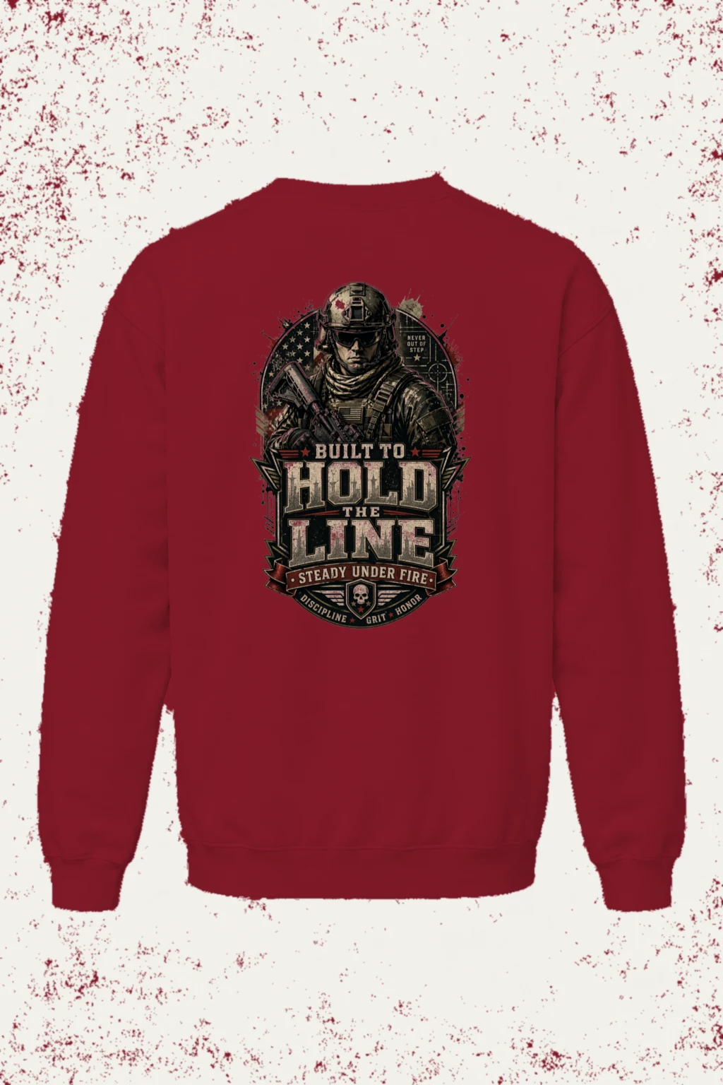 "Steady Under Fire" Unisex Sponge Fleece Crewneck Sweatshirt | Bella + Canvas 3901