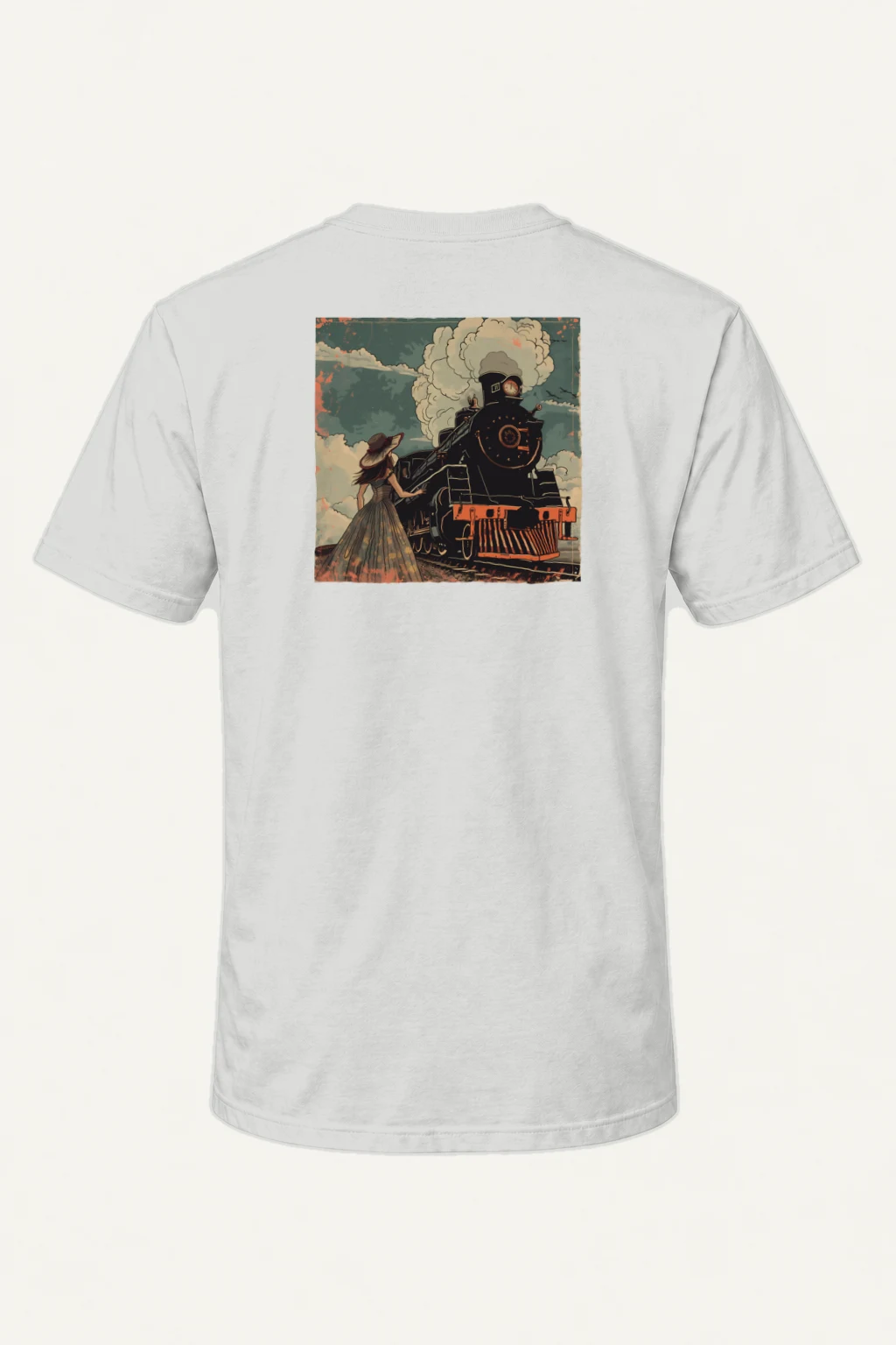 "Steamline Reverie" Heavyweight Unisex Crewneck T-shirt | Gildan 5000