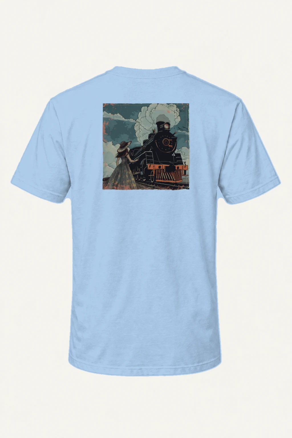 "Steamline Reverie" Heavyweight Unisex Crewneck T-shirt | Gildan 5000