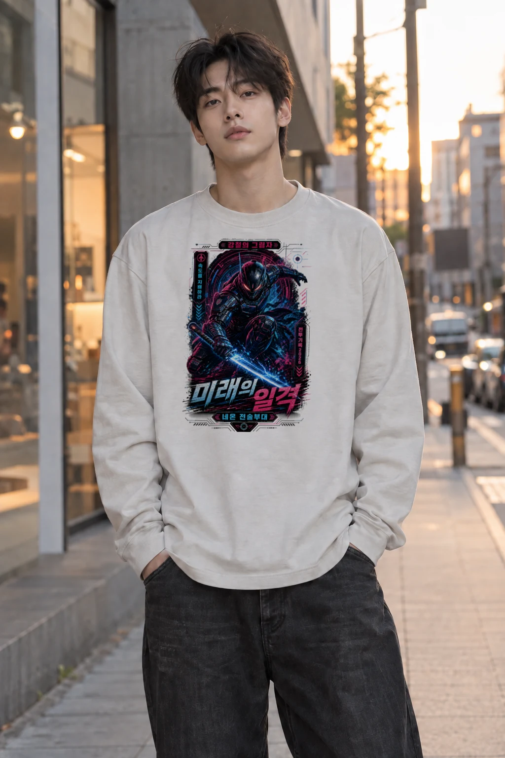 "Steel Shadow" Unisex Longsleeve T-shirt | Gildan 2400