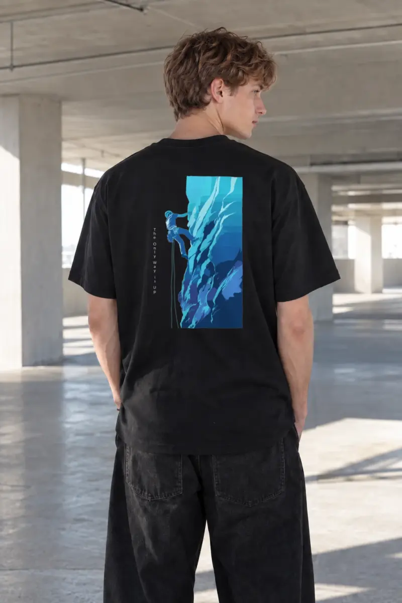 "Steep Ascent" Heavyweight Unisex Crewneck T-shirt | Gildan 5000