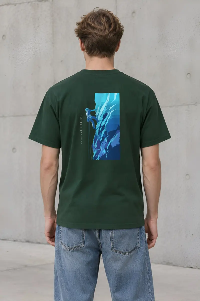 "Steep Ascent" Heavyweight Unisex Crewneck T-shirt