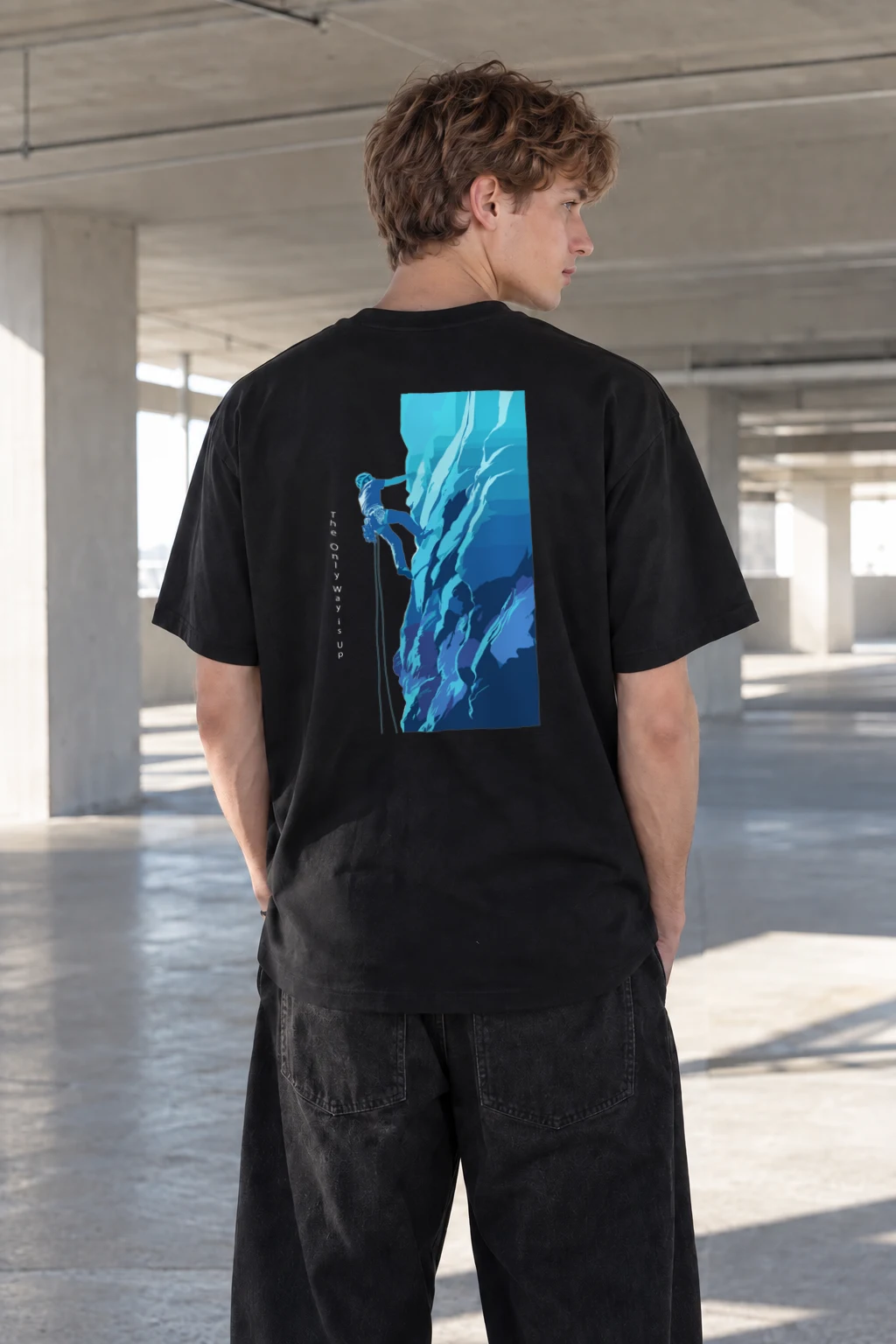 "Steep Ascent" Heavyweight Unisex Crewneck T-shirt | Gildan 5000