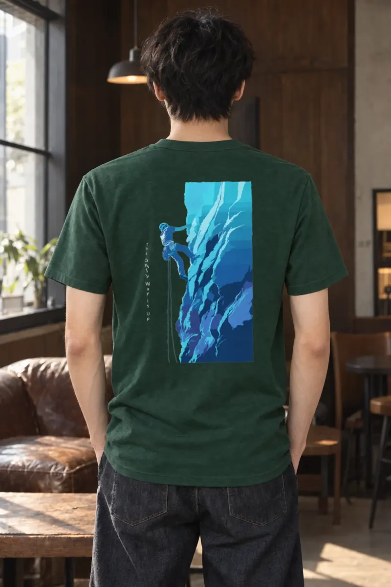 "Steep Ascent" Heavyweight Unisex Crewneck T-shirt