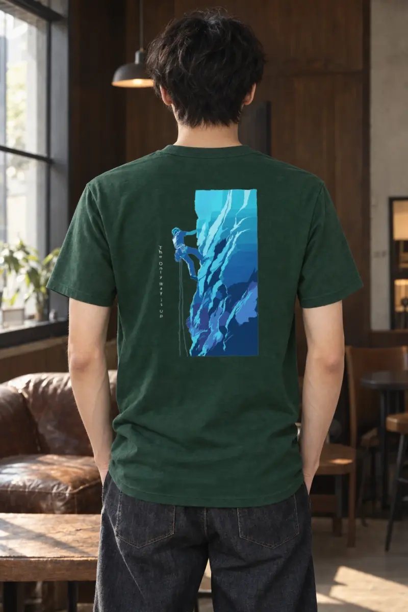 "Steep Ascent" Heavyweight Unisex Crewneck T-shirt