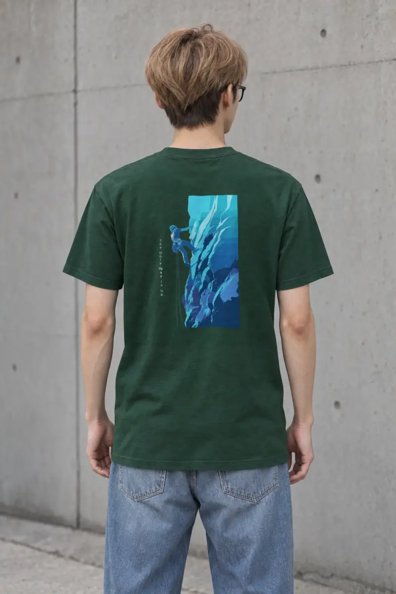 "Steep Ascent" Heavyweight Unisex Crewneck T-shirt