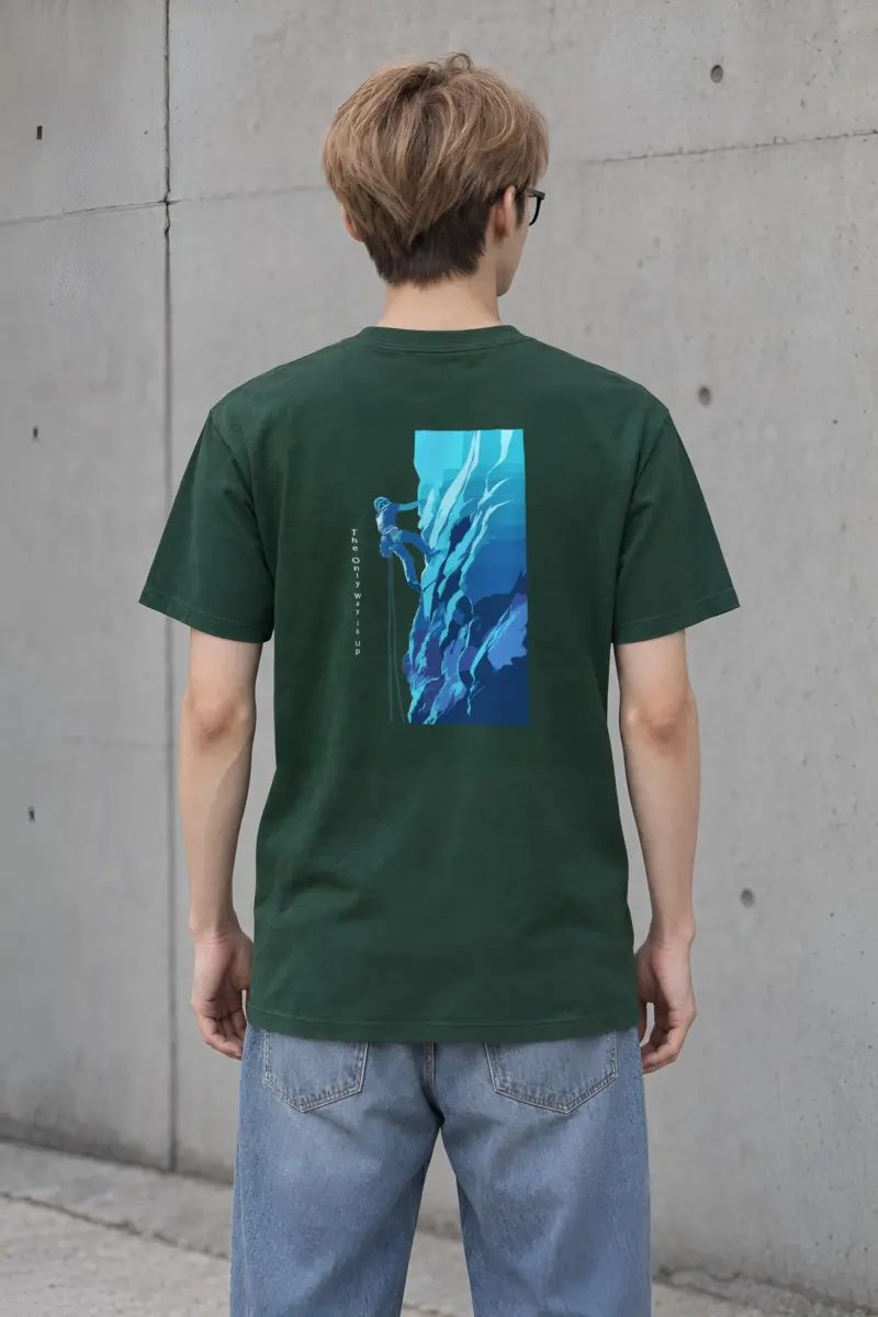 "Steep Ascent" Heavyweight Unisex Crewneck T-shirt