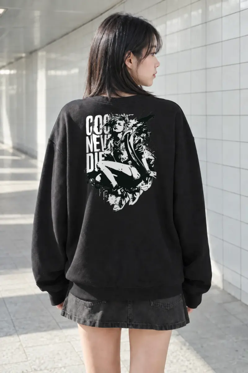 "Stencil Static" Heavy Blend Unisex Crewneck Sweatshirt | Gildan 18000
