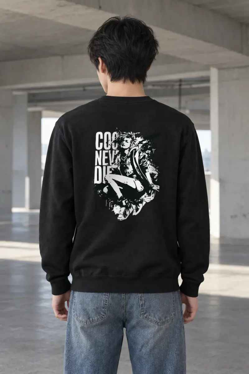 "Stencil Static" Heavy Blend Unisex Crewneck Sweatshirt
