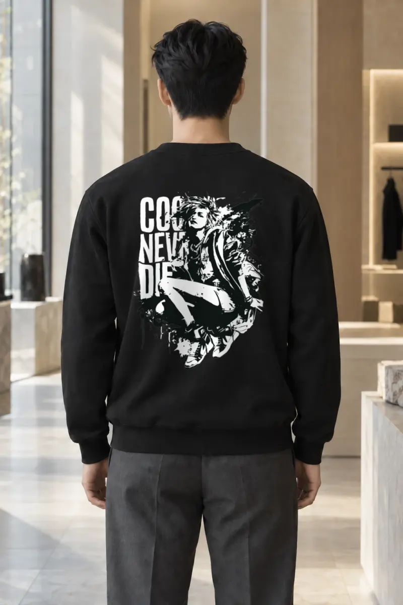 "Stencil Static" Heavy Blend Unisex Crewneck Sweatshirt | Gildan 18000