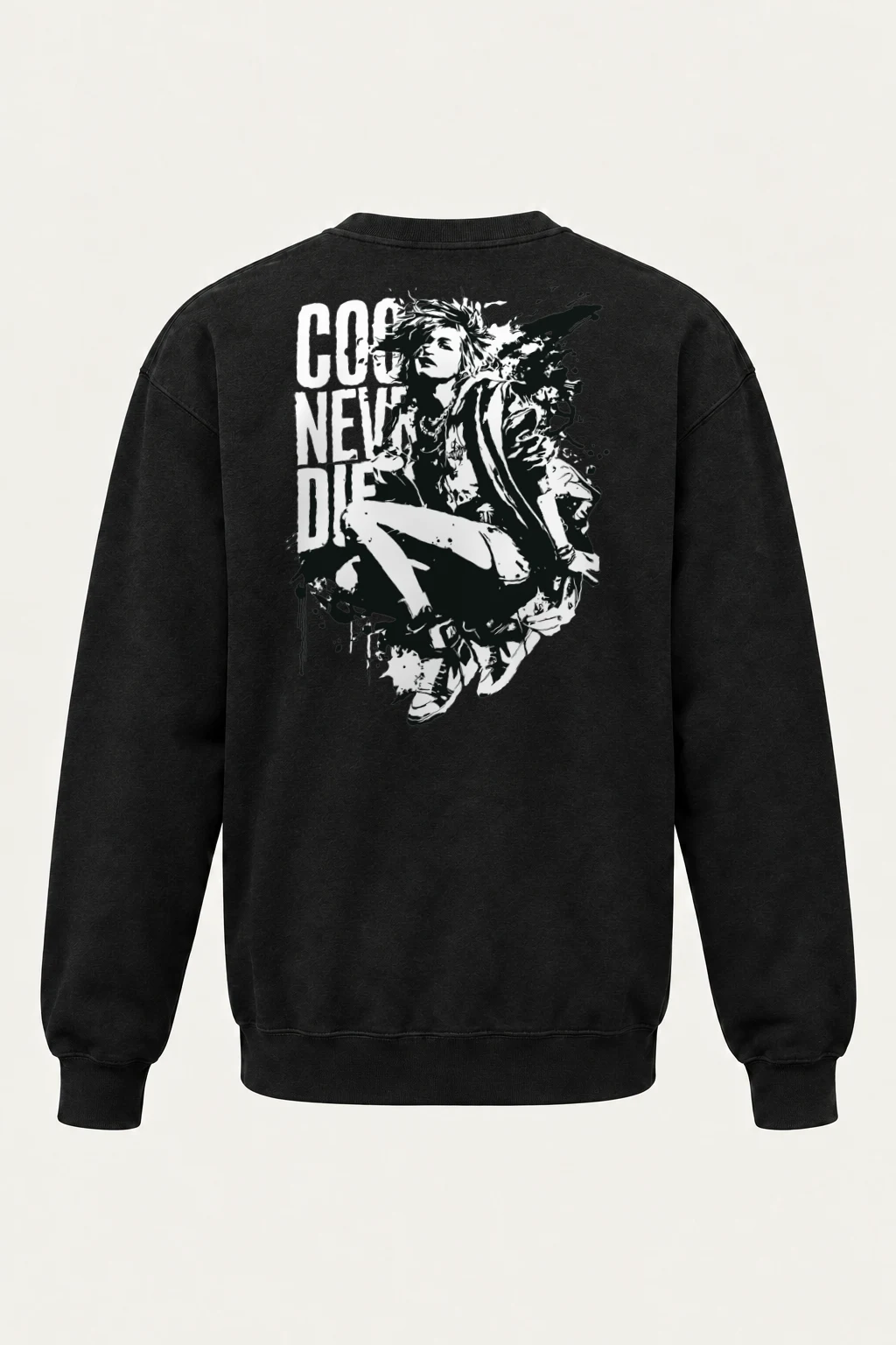 "Stencil Static" Heavy Blend Unisex Crewneck Sweatshirt | Gildan 18000