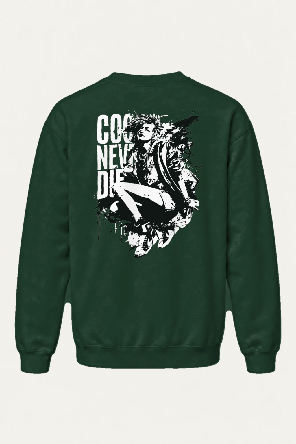 "Stencil Static" Heavy Blend Unisex Crewneck Sweatshirt | Gildan 18000