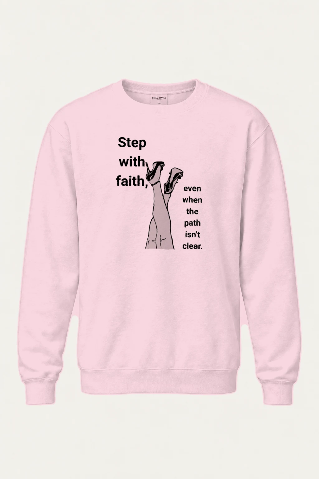 "Step With Faith" Heavy Blend Unisex Crewneck Sweatshirt | Gildan 18000