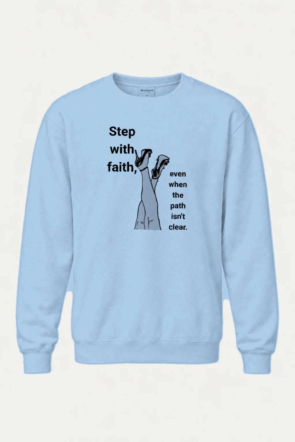 "Step With Faith" Heavy Blend Unisex Crewneck Sweatshirt | Gildan 18000