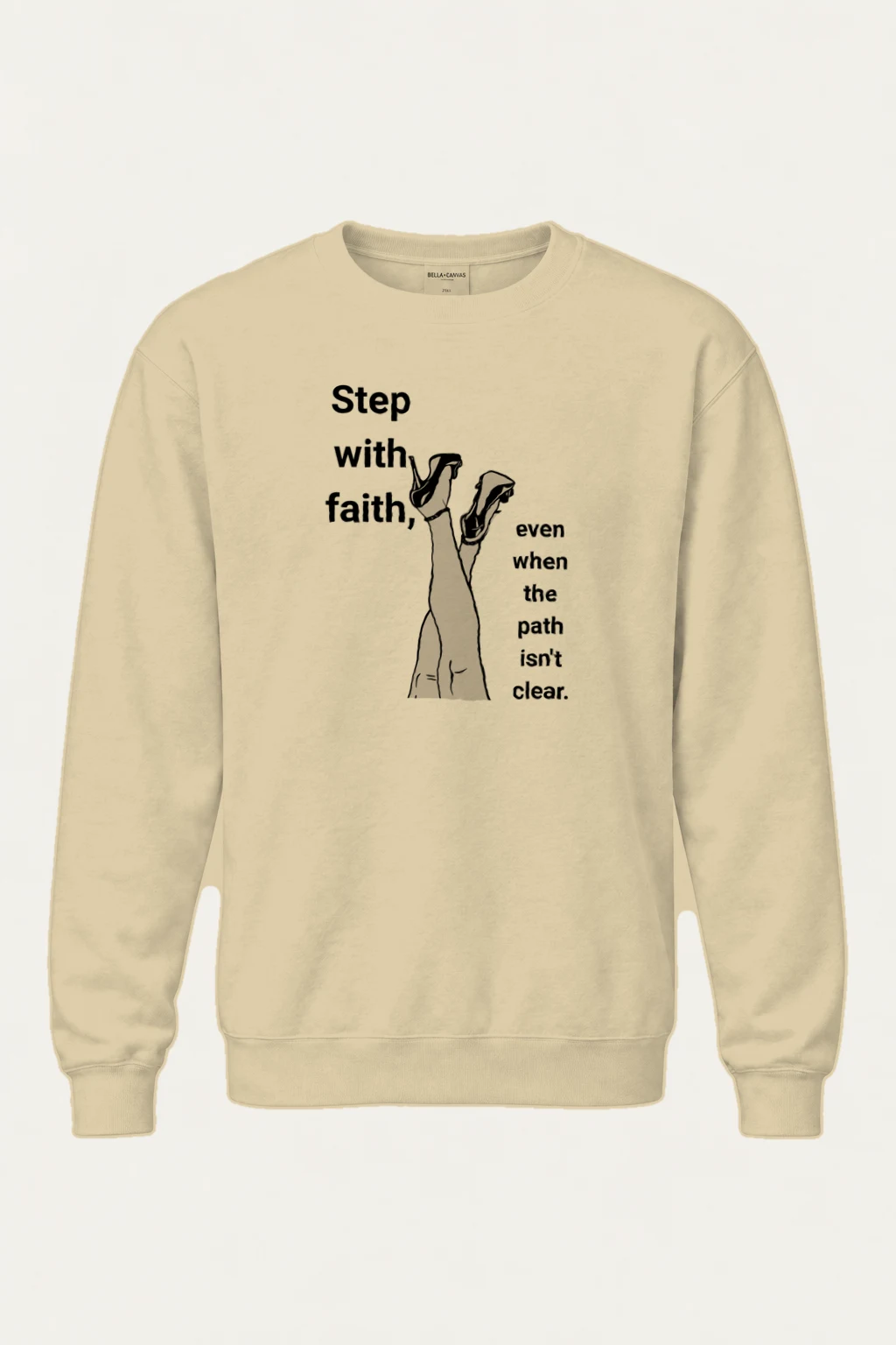 "Step With Faith" Heavy Blend Unisex Crewneck Sweatshirt | Gildan 18000