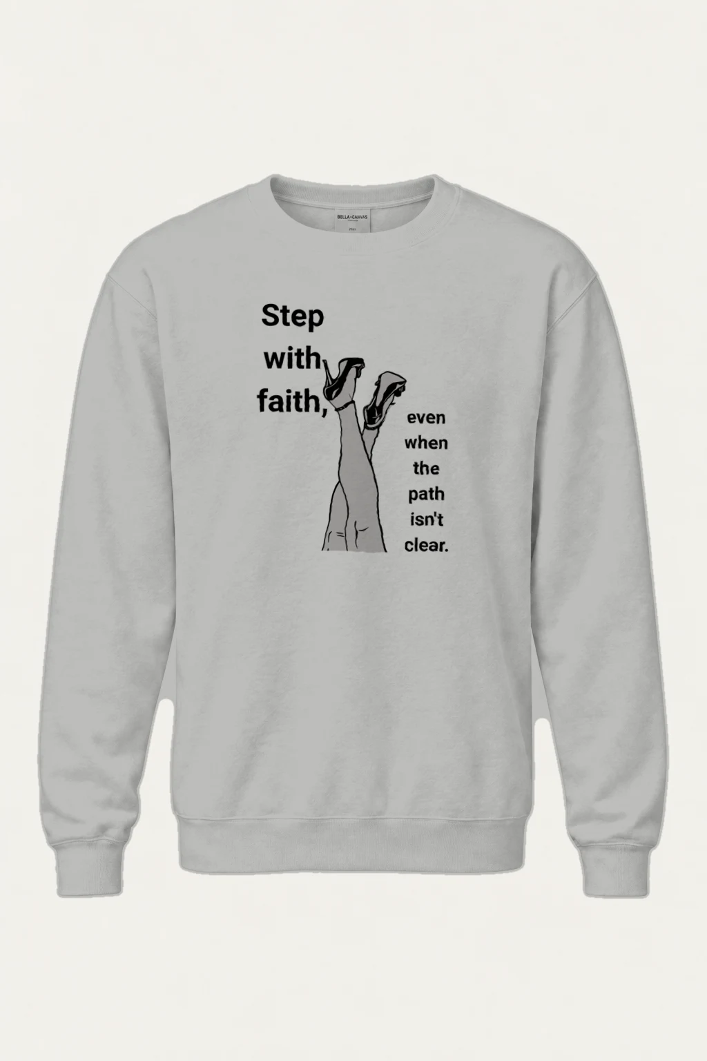 "Step With Faith" Heavy Blend Unisex Crewneck Sweatshirt | Gildan 18000