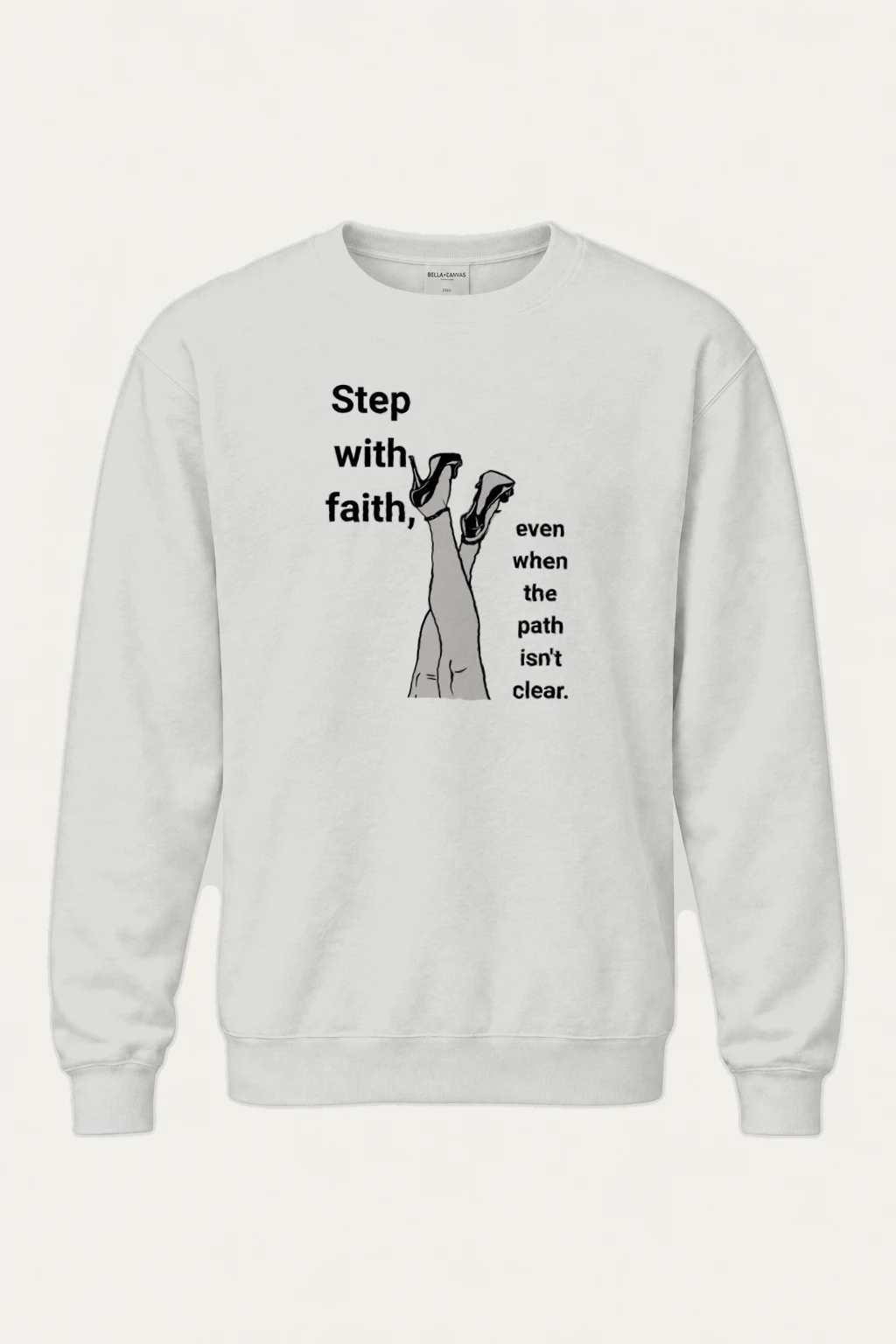 "Step With Faith" Heavy Blend Unisex Crewneck Sweatshirt | Gildan 18000