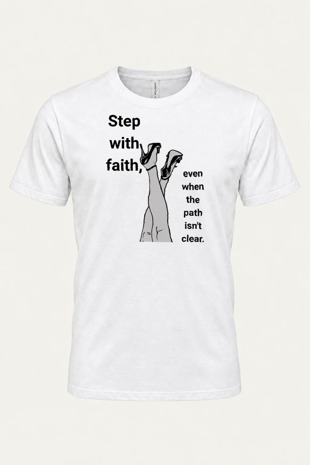 "Step With Faith" Heavyweight Unisex Crewneck T-shirt | Gildan 5000