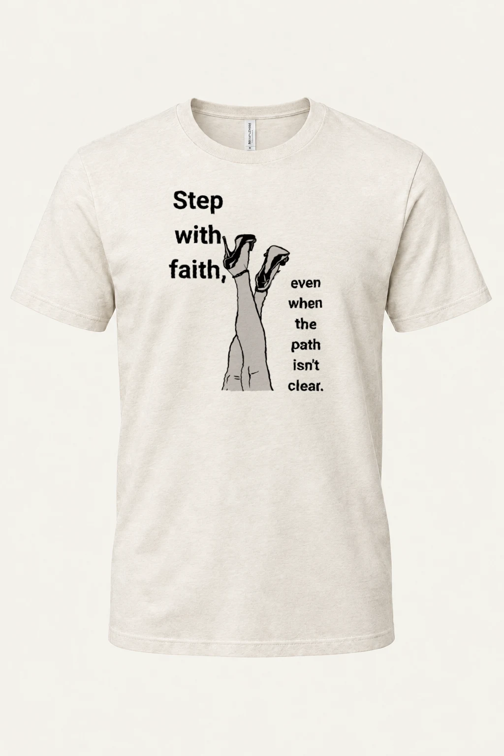 "Step With Faith" Heavyweight Unisex Crewneck T-shirt | Gildan 5000